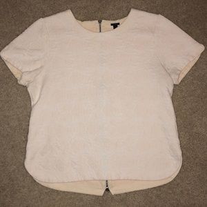 J. Crew size L short sleeve, zipper back shirt